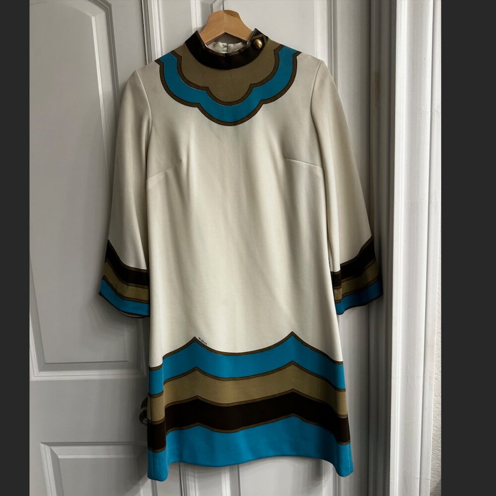 Vintage 60's-70's Mr. Dino Mini Dress, Size 12